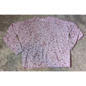 Athleta Studio to Street Splatter Sweatshirt Pink Size Small 566636 06